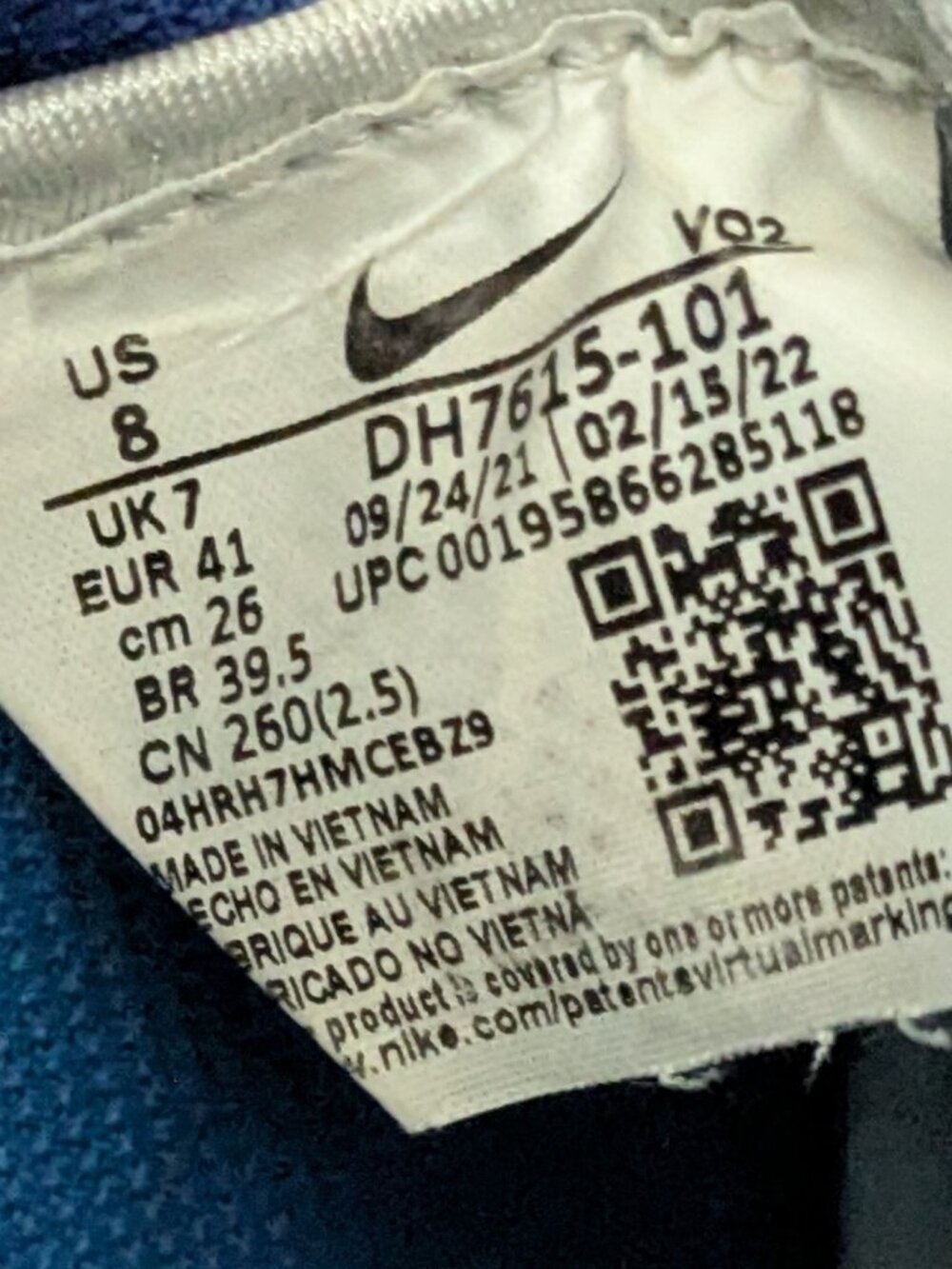 Nike Air Force 1 React 'White Light Photo Blue' DH7615-101 Men's Shoes Size 8 . - Picture 11 of 14